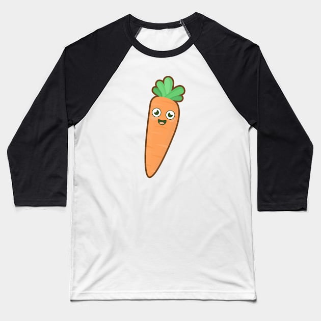 Kawaii Carrot Baseball T-Shirt by KawaiiNir